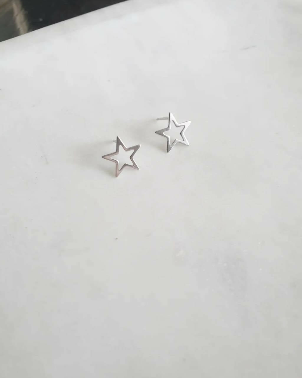 AROS ESTRELLA CONTORNO PLATA