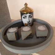 SETPOSAVELAS DE HORMIGÓN NEGRO COBRE