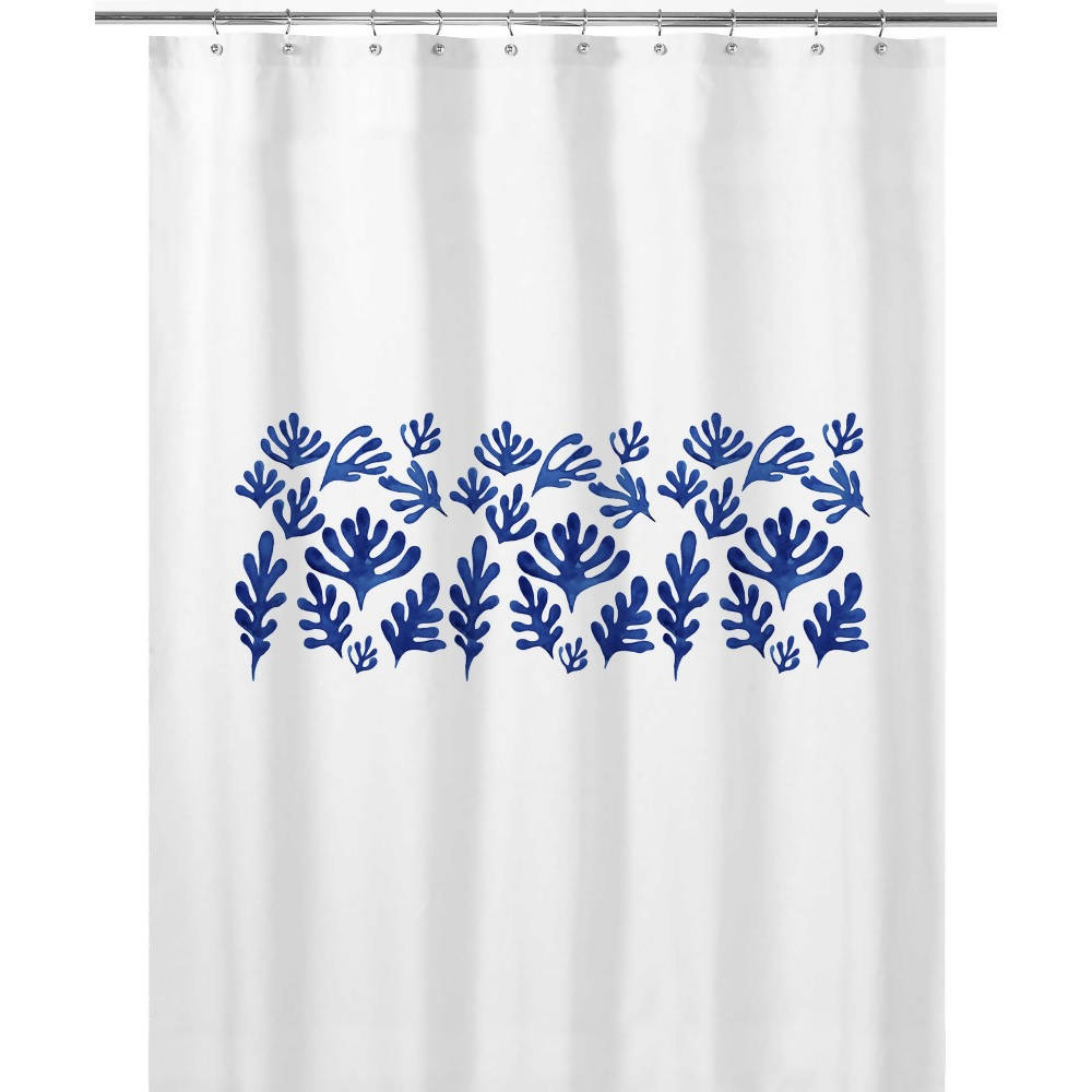 Cortina de Baño Algas Azúl