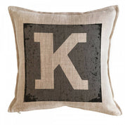 Cojín Letra Fondo Gris