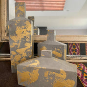 3 BOTELLONES ESCULTURALES DE HORMIGÓN, COLECCIÓN WOLK