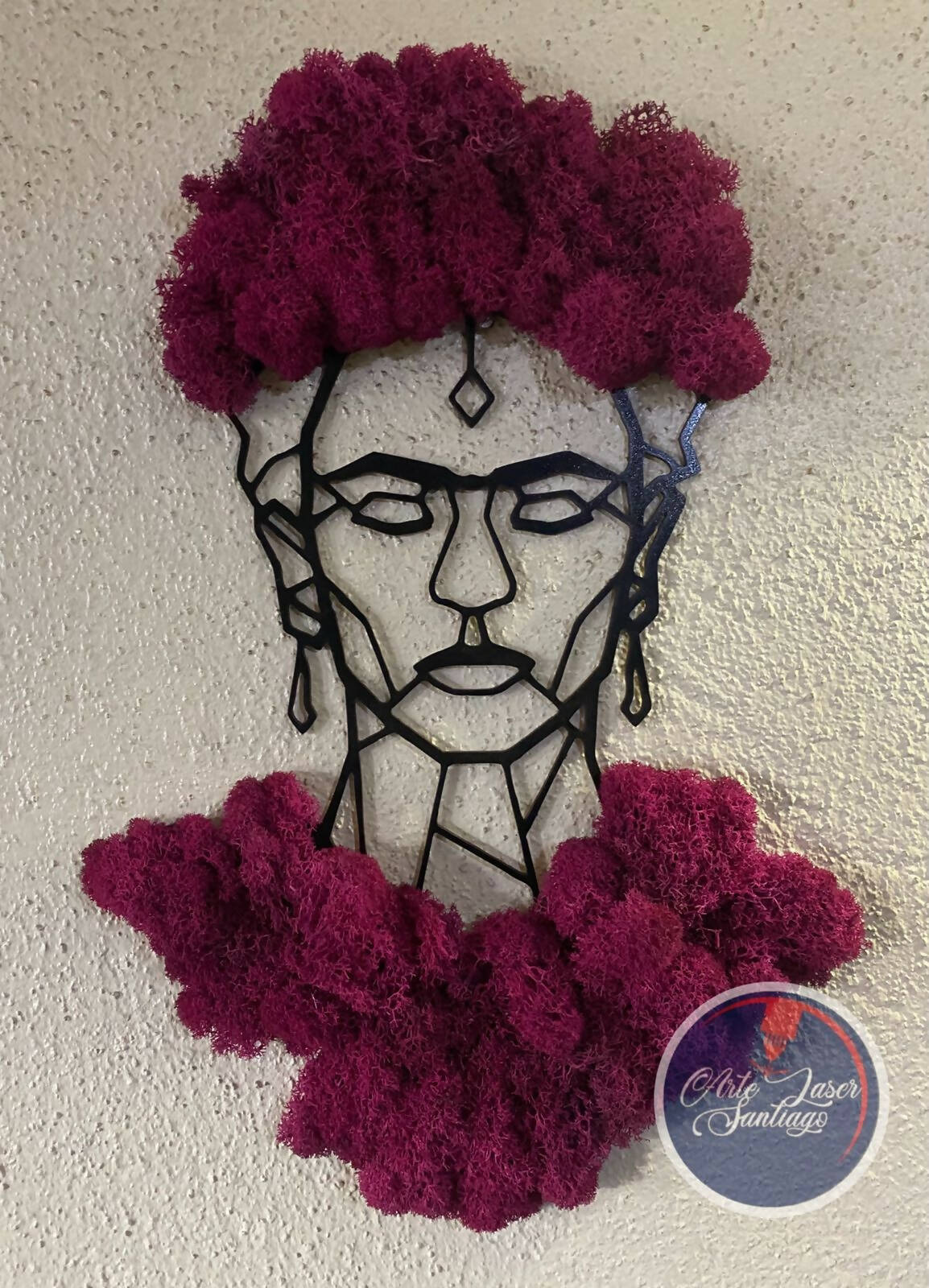 (A PEDIDO) Cuadro Frida Kahlo Musgo 100% Natural 70x47cm