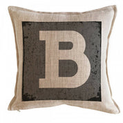 Cojín Letra Fondo Gris