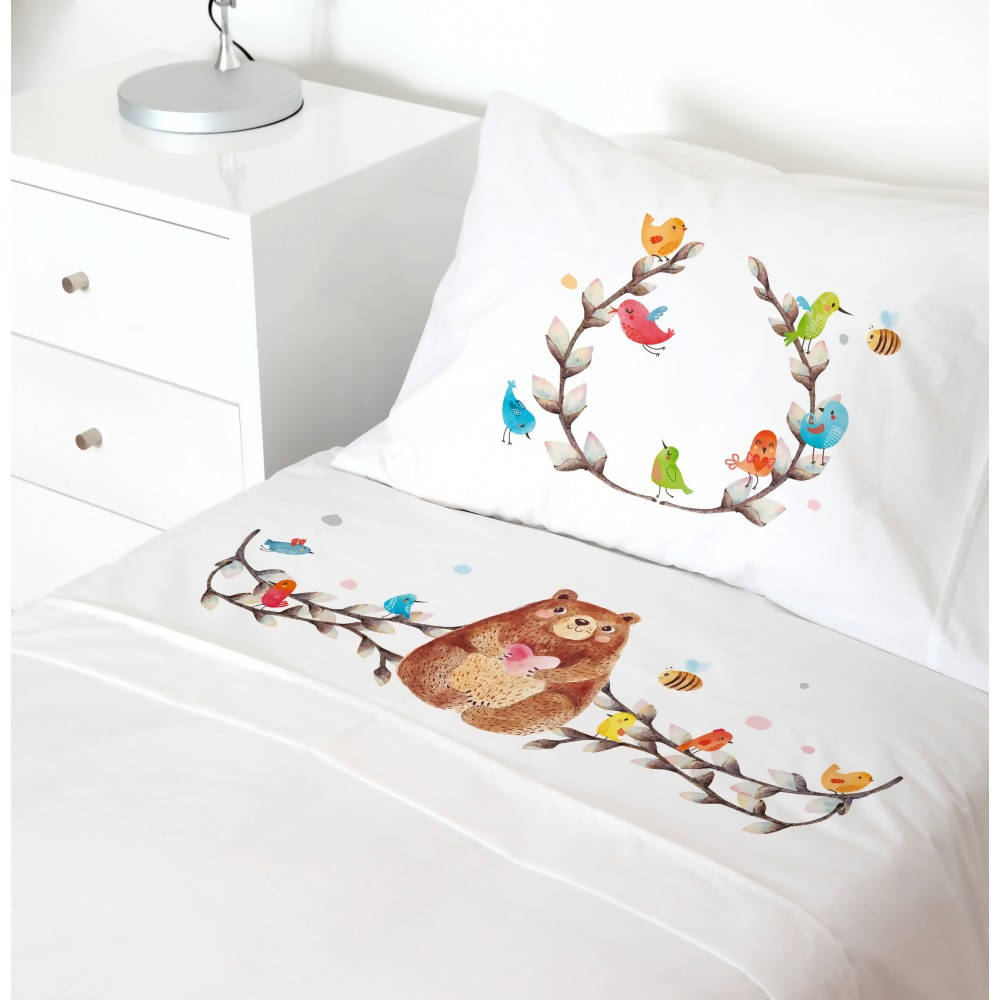 Juego de Sábanas Oso Corazón