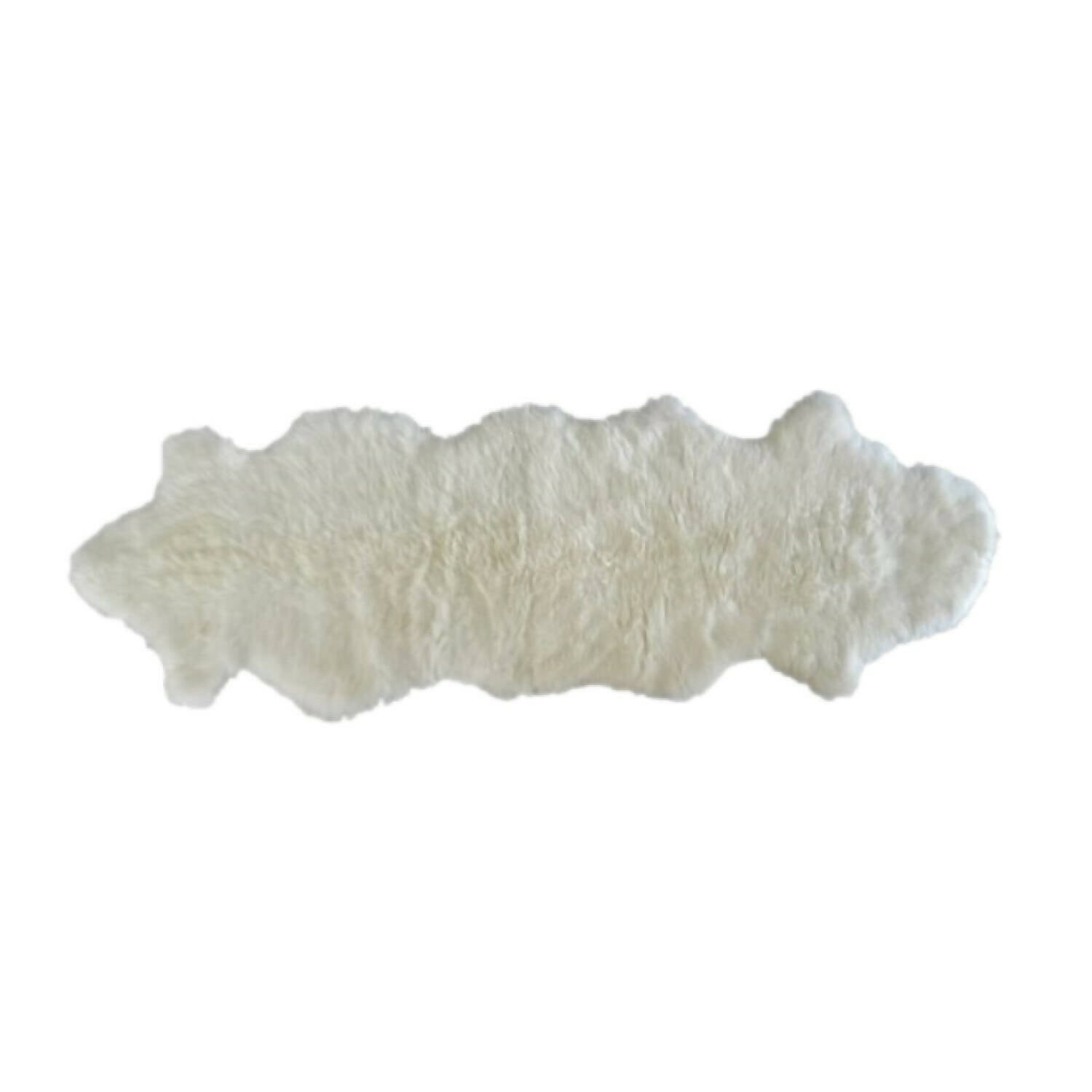 Piecera Oveja Lana Natural Blanca Irregular