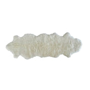 Piecera Oveja Lana Natural Blanca Irregular