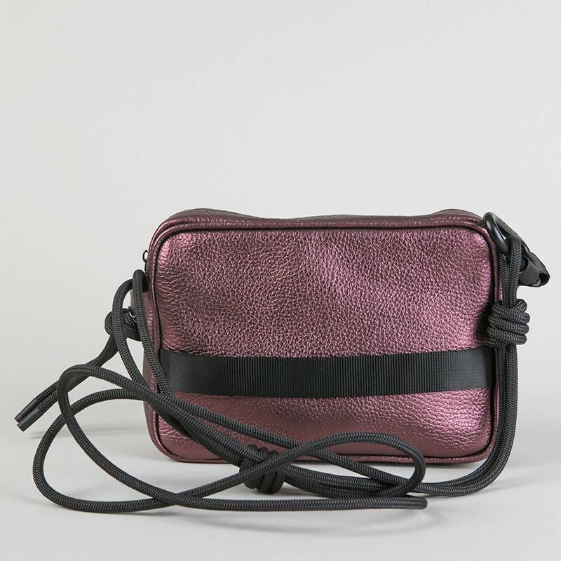 MINIKNOT Bandolera / Rojo Metálico / Negro