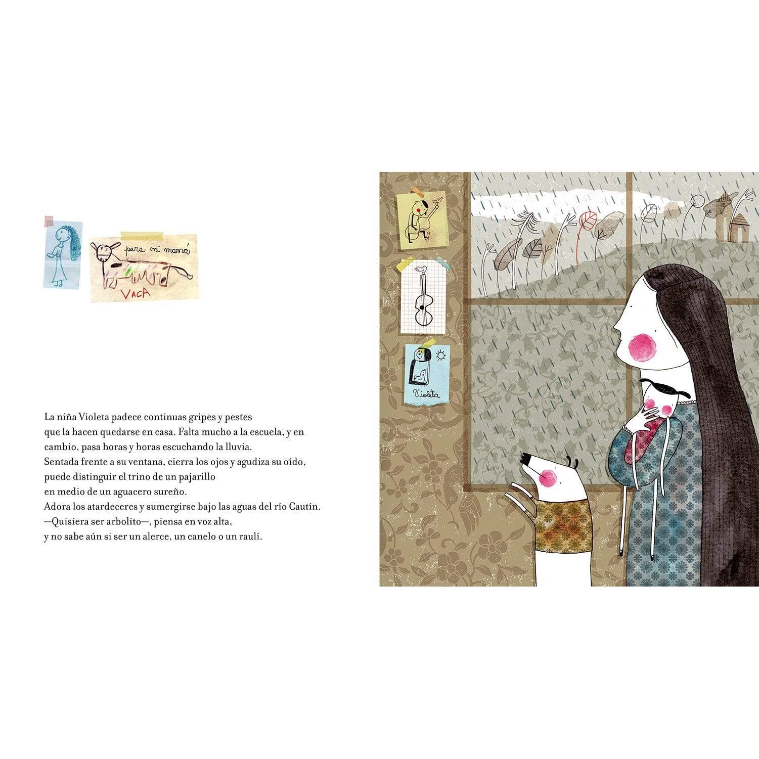 Interior libro "La niña Violeta"