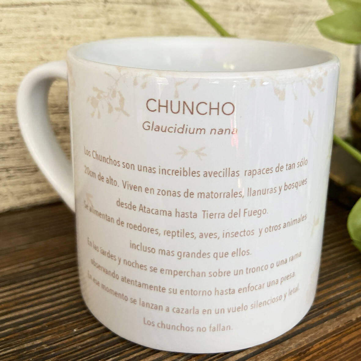 Taza de café Chuncho, pajaritos chilenos