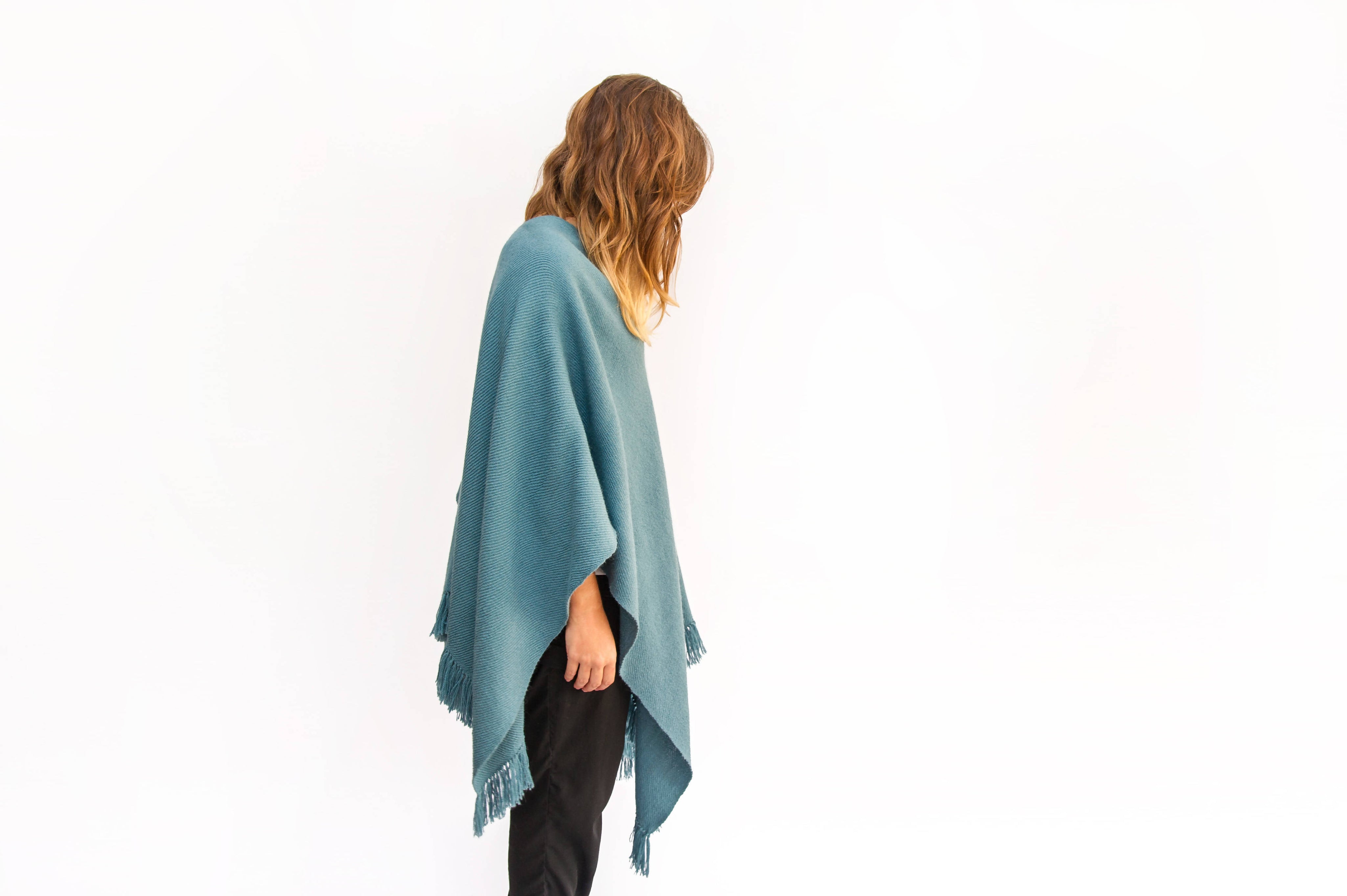 Poncho Baby Alpaca Eucalipto