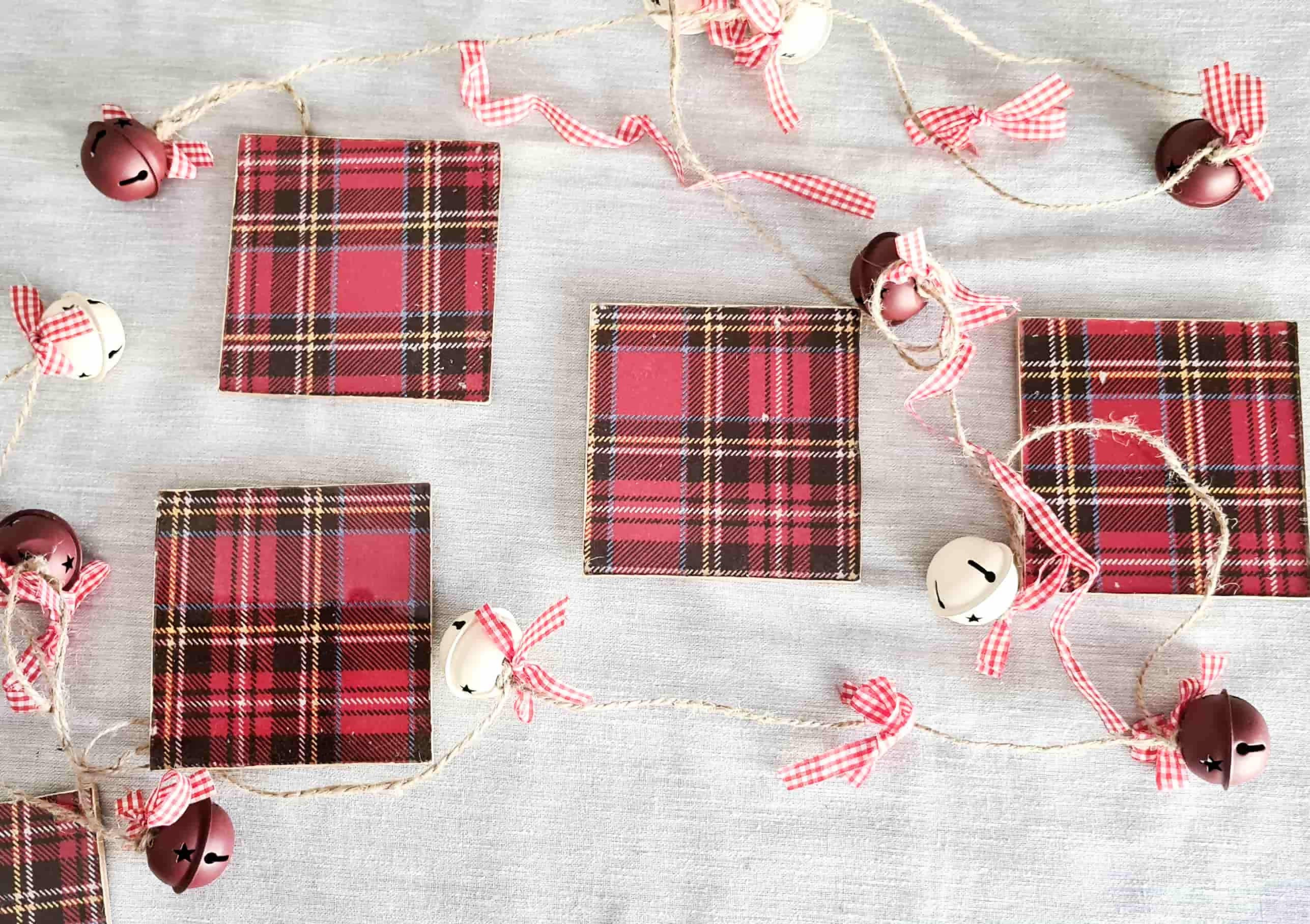 NAVIDAD Pack 6 posa vasos escocés