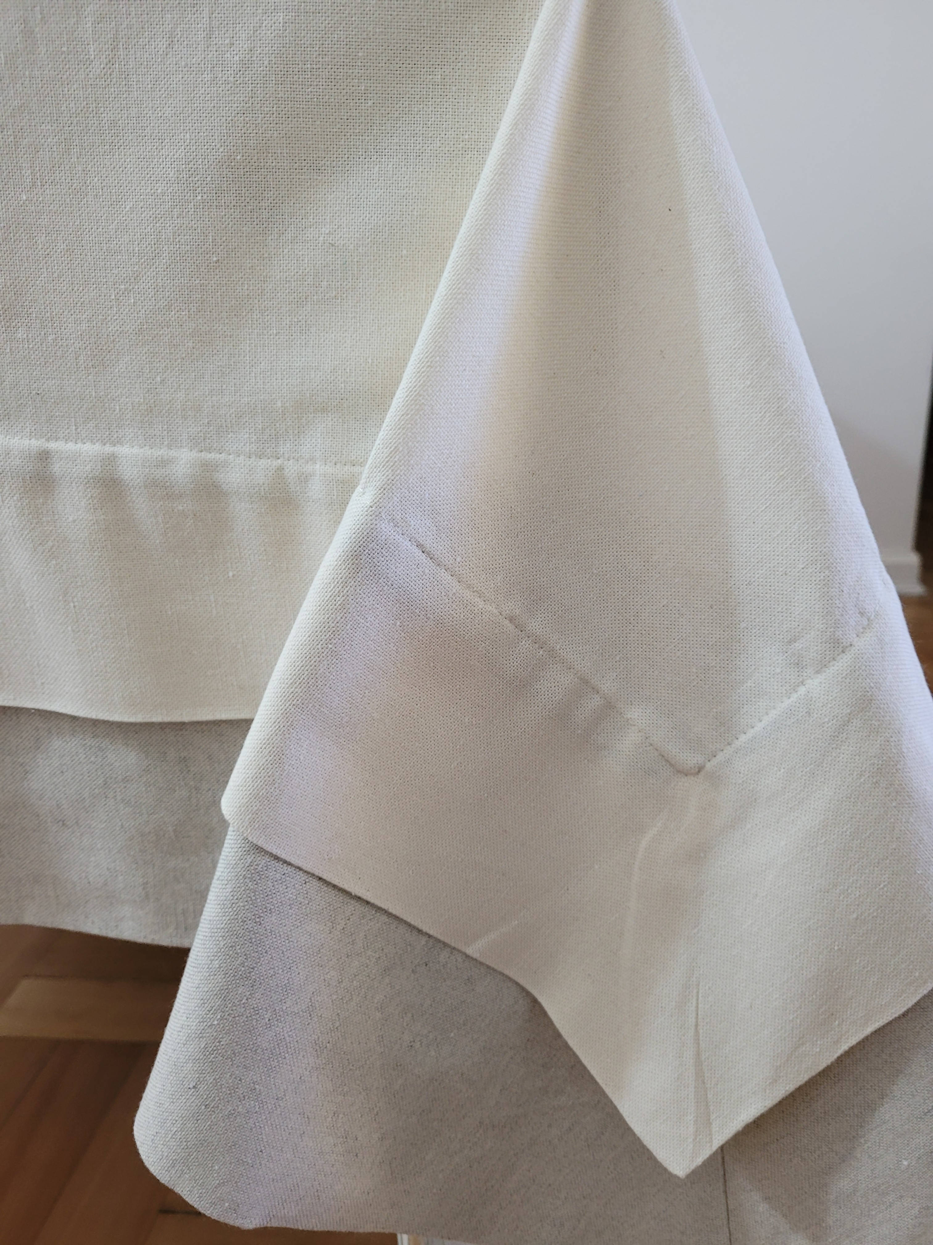Mantel lino español de doble costura
