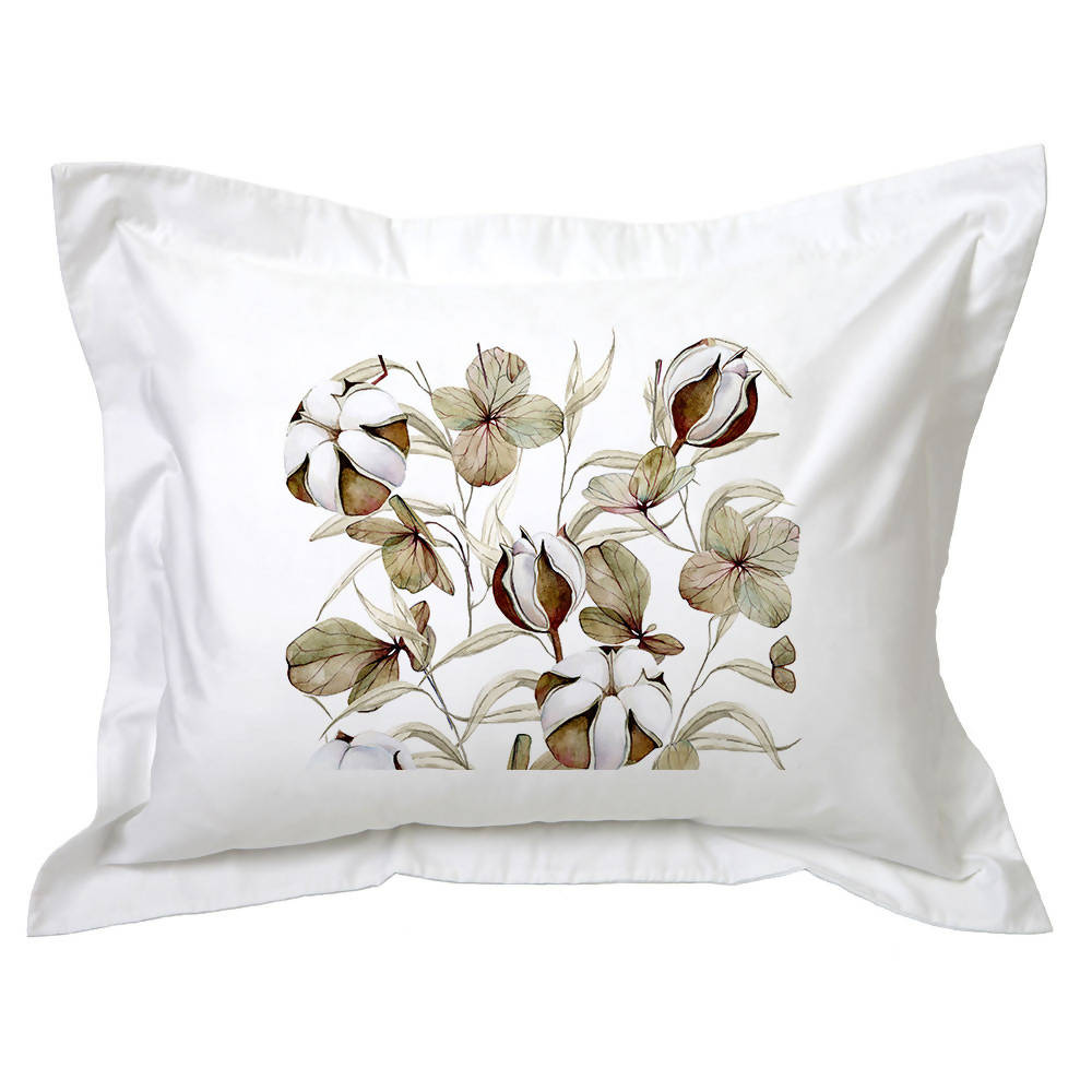 Funda de Almohada Flores de Algodón