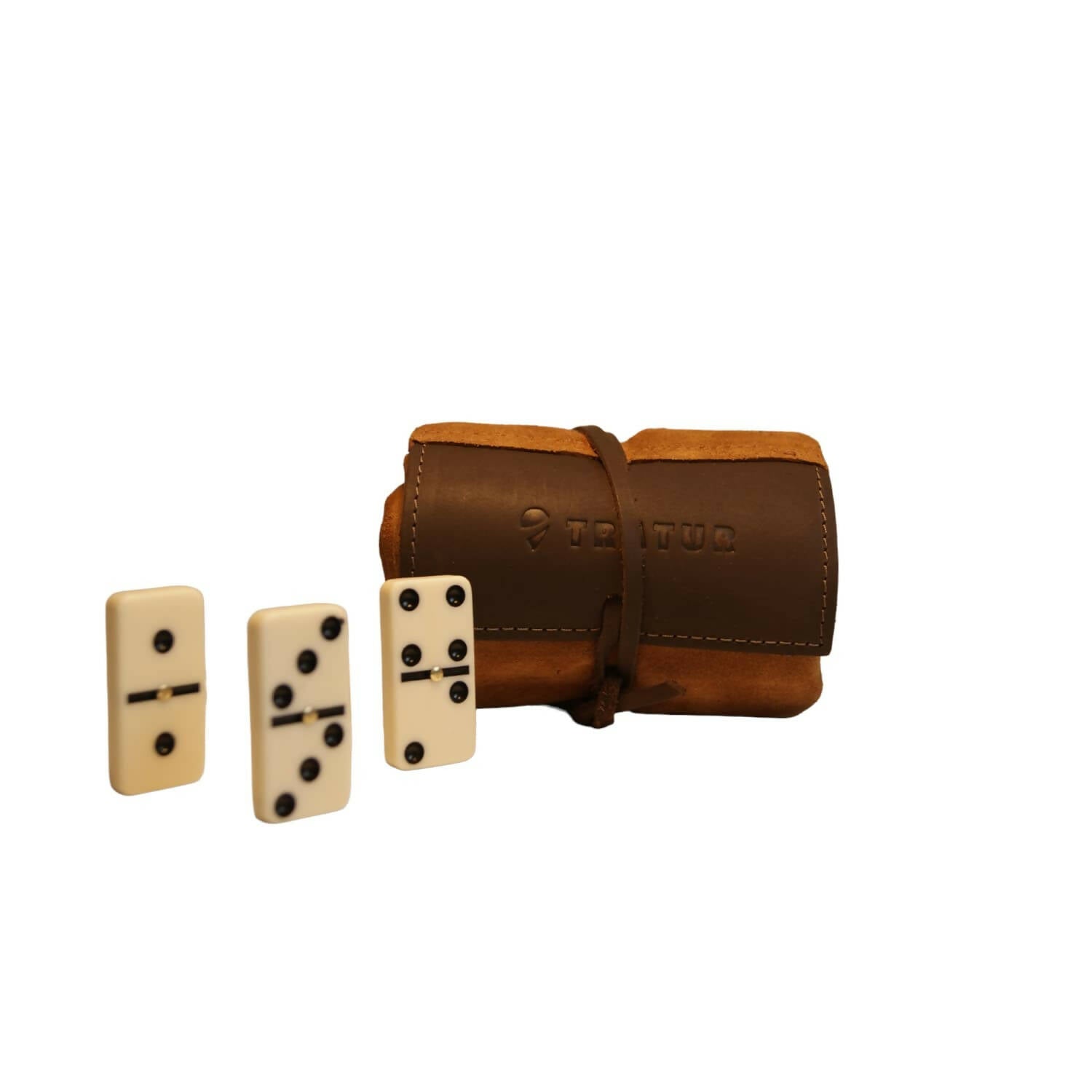 Juego de Domino con Funda de Cuero
