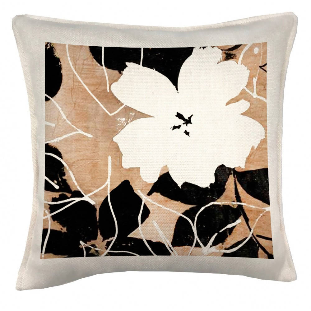 Cojín Flores en Crudo - 45 x 45
