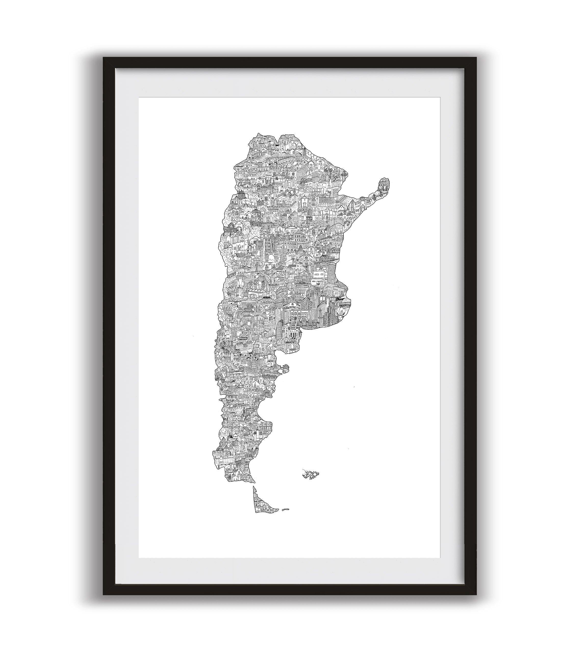 Argentina a Mano - Enmarcado - Mappin