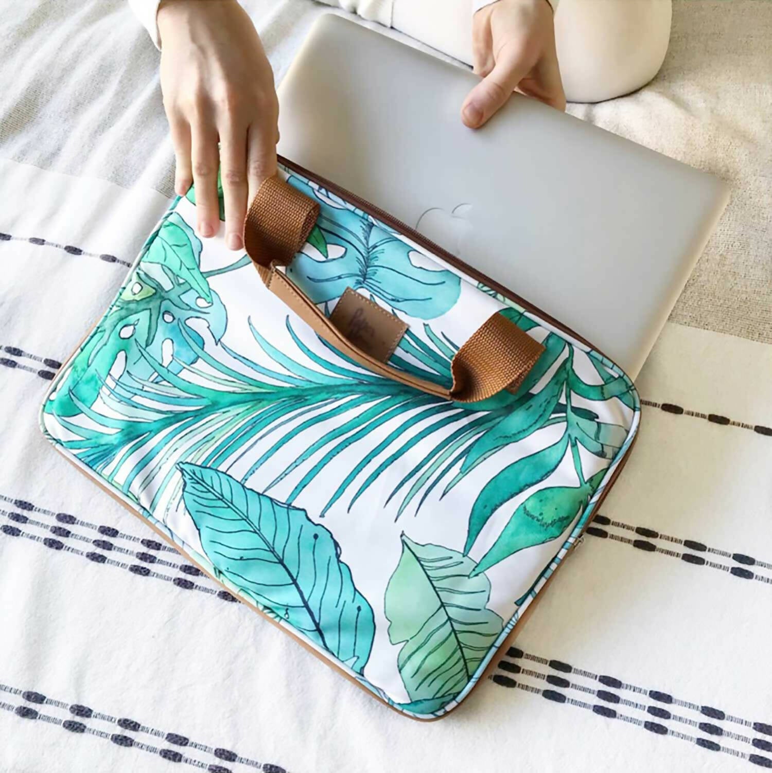 Bolso de notebook sustentable 13" y 14" pulgadas botánico Paper Home