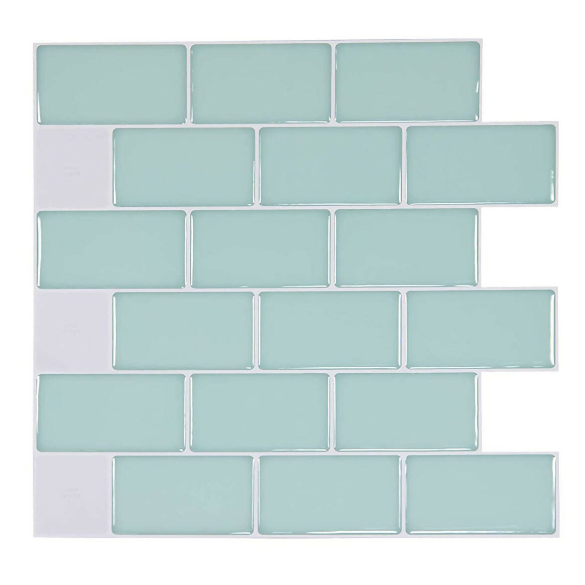 LADRILLO VERDE AGUA Muriglass Autoadhesivo 3D