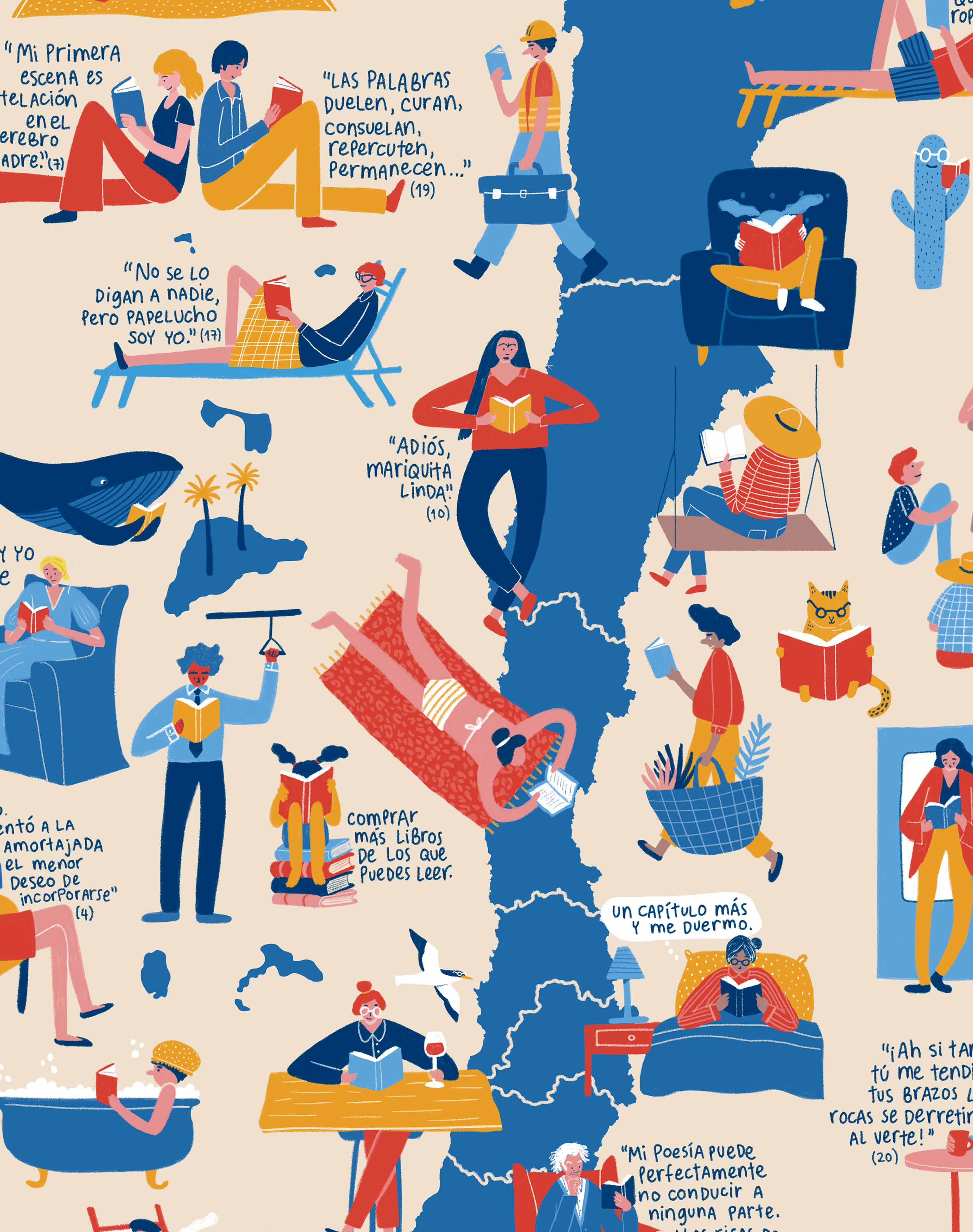 Mapa "En Chile somos buenos Pal Cuento" - Enmarcado A PEDIDO
