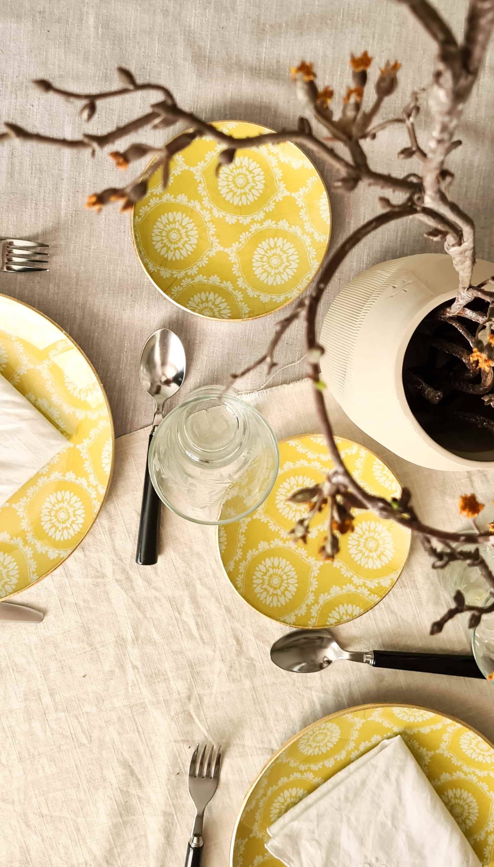 Plato redondo 15 cm, Amarillo