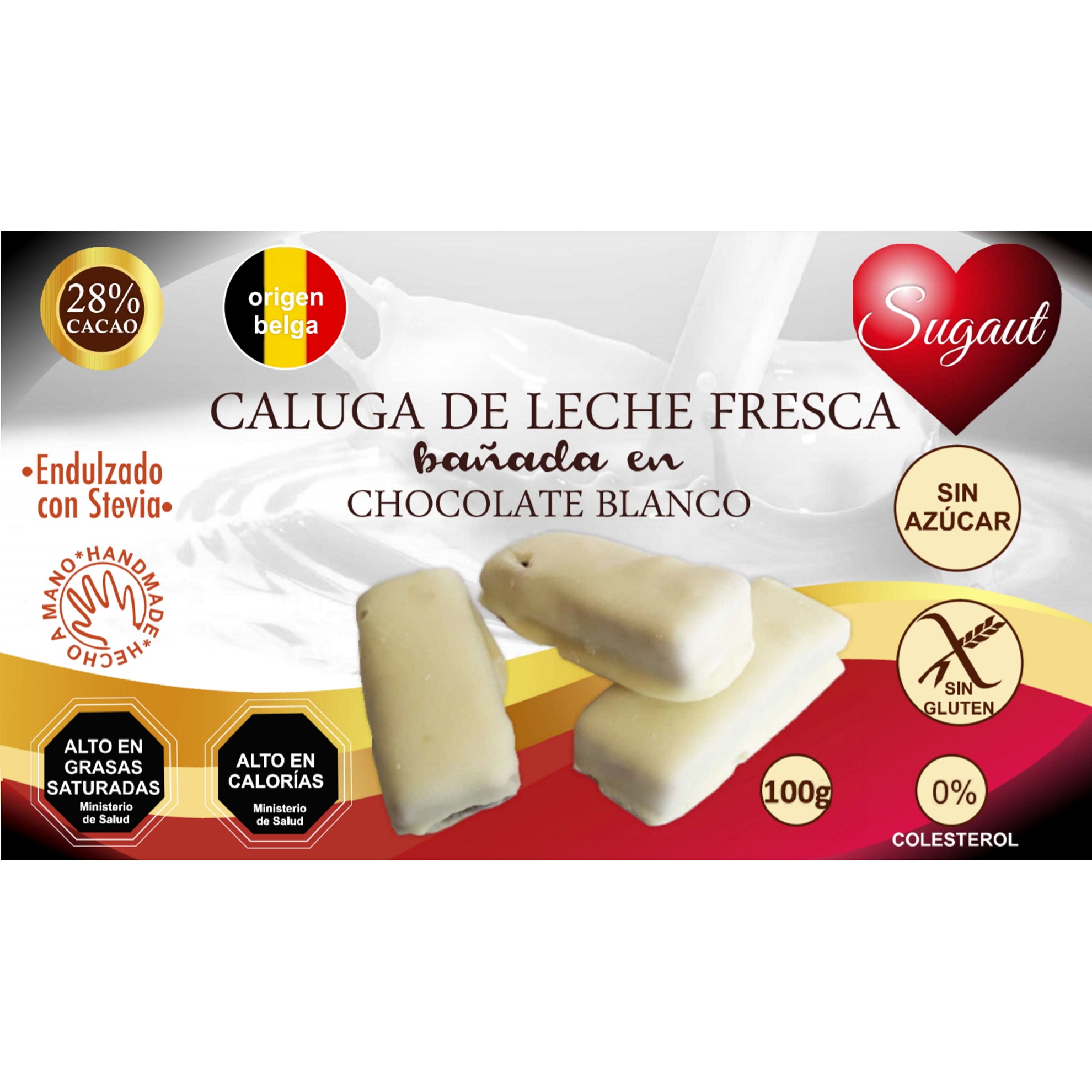 Calugas Bañadas En Chocolate Blanco 28% Cacao - 100gr