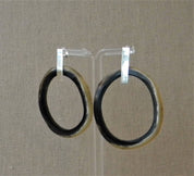 ARO PLATA ARGOLLA PALO CUERNO NEGRO BEIGE