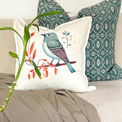 Cojín Zorzal Turquesa - 45 x 45