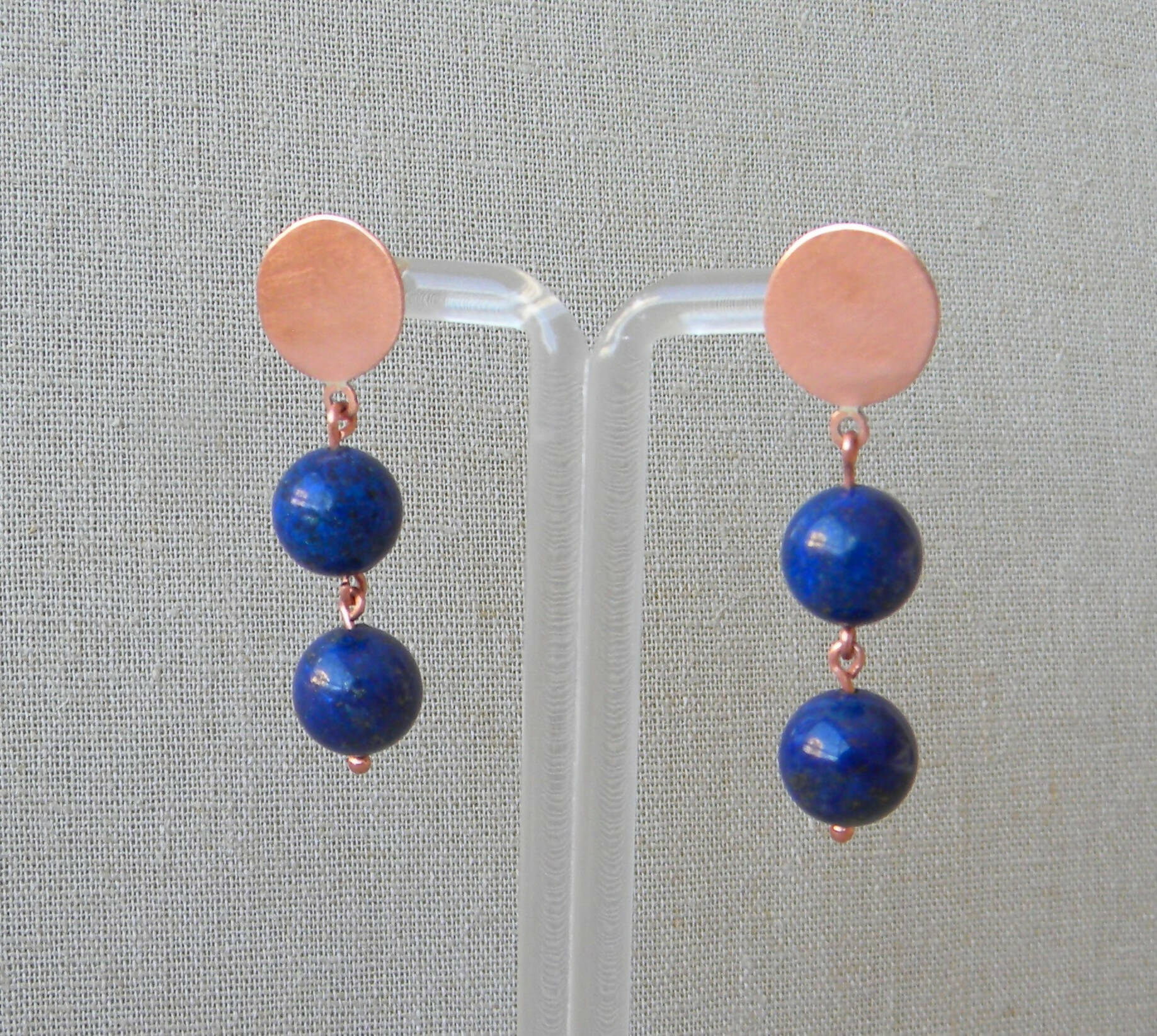 AROS COBRE DOBLE LAPISLÁZULI