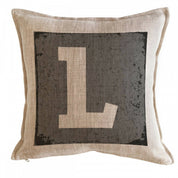 Cojín Letra Fondo Gris