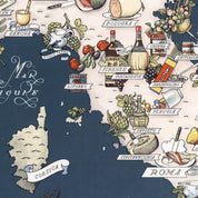 Carta Gastronómica de Italia - Lámina - Mappin