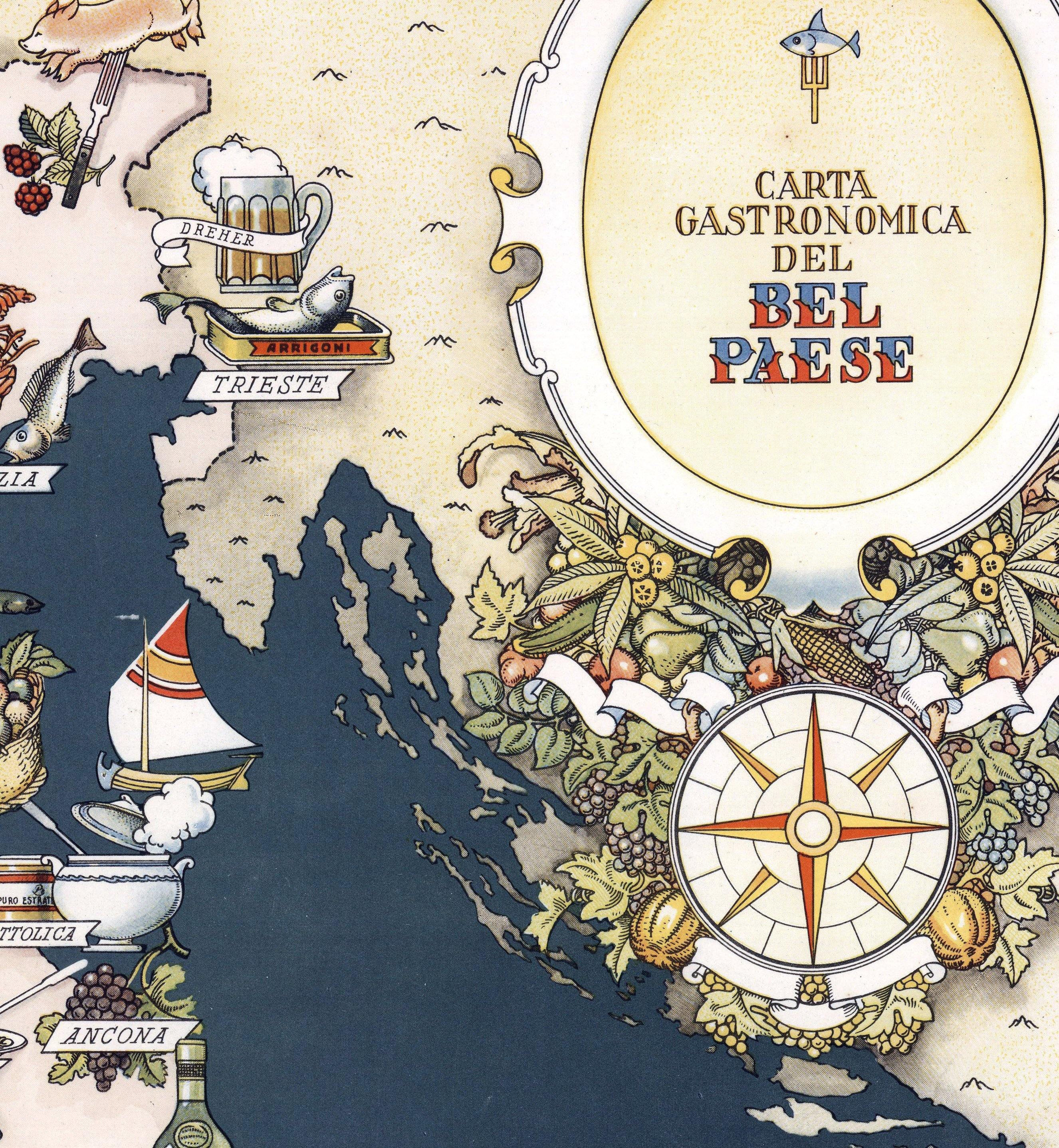 Carta Gastronómica de Italia - Lámina - Mappin