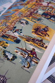 Mapa de Chile ilustrado de 1955 - Lámina