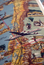 Mapa de Chile ilustrado de 1955 - Lámina