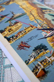 Mapa de Chile ilustrado de 1955 - Lámina