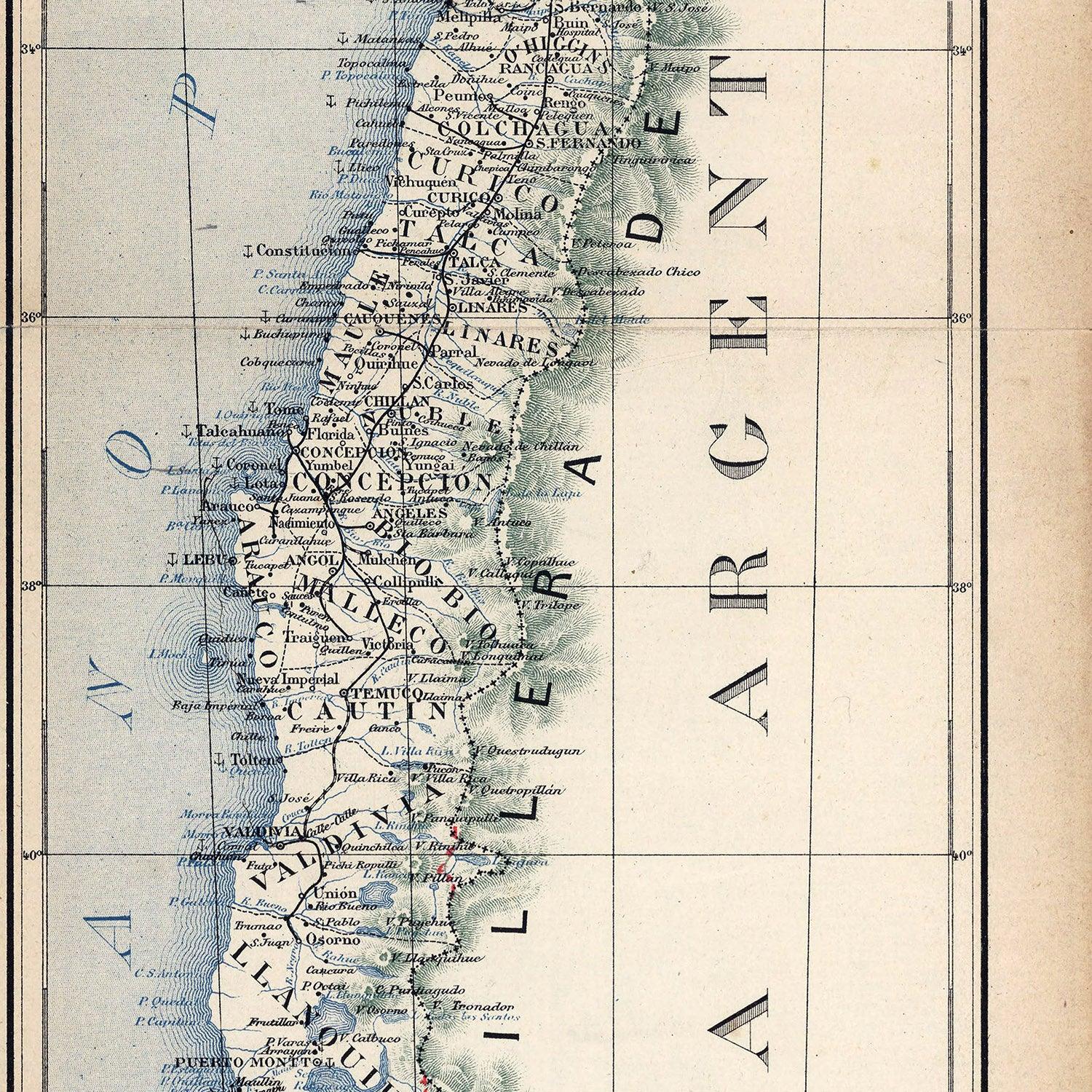 Chile en 1903 - Lámina - Mappin