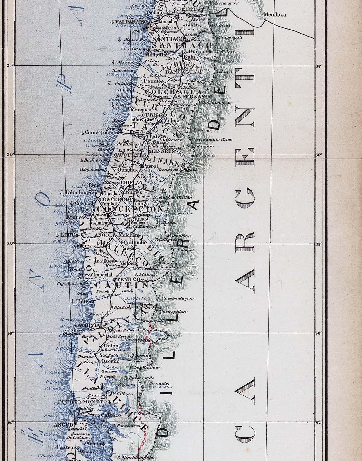 Chile en 1903 - Lámina - Mappin