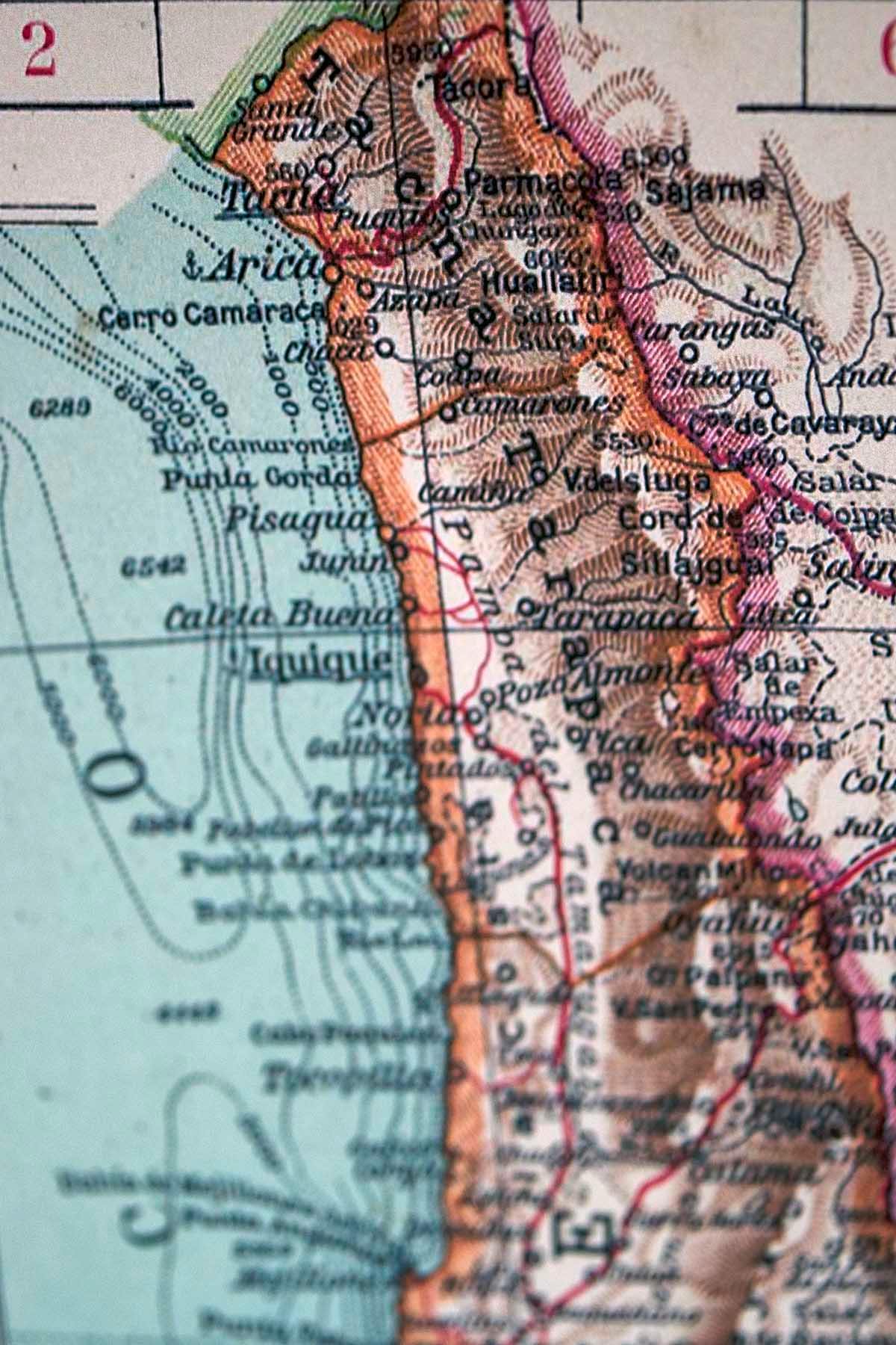 Chile y Argentina en 1929 - Lámina - Mappin