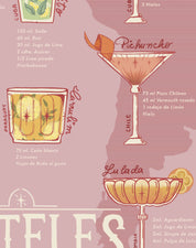 Mapa de Cócteles Latinoamericanos - Lámina