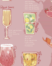 Mapa de Cócteles Latinoamericanos - Lámina