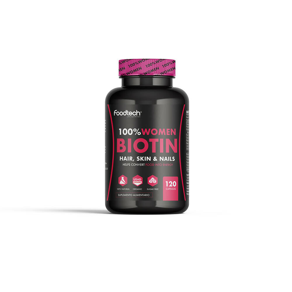 Biotin Women para piel, uñas y cabello 1 mes - Foodtech