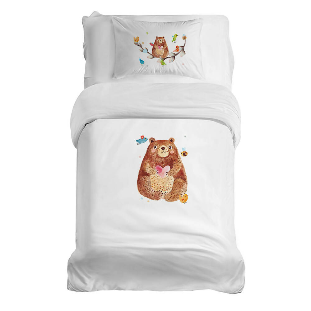 Cubreplumón Oso Corazón