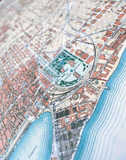 Mapa de Barcelona antiguo - Lámina - Mappin