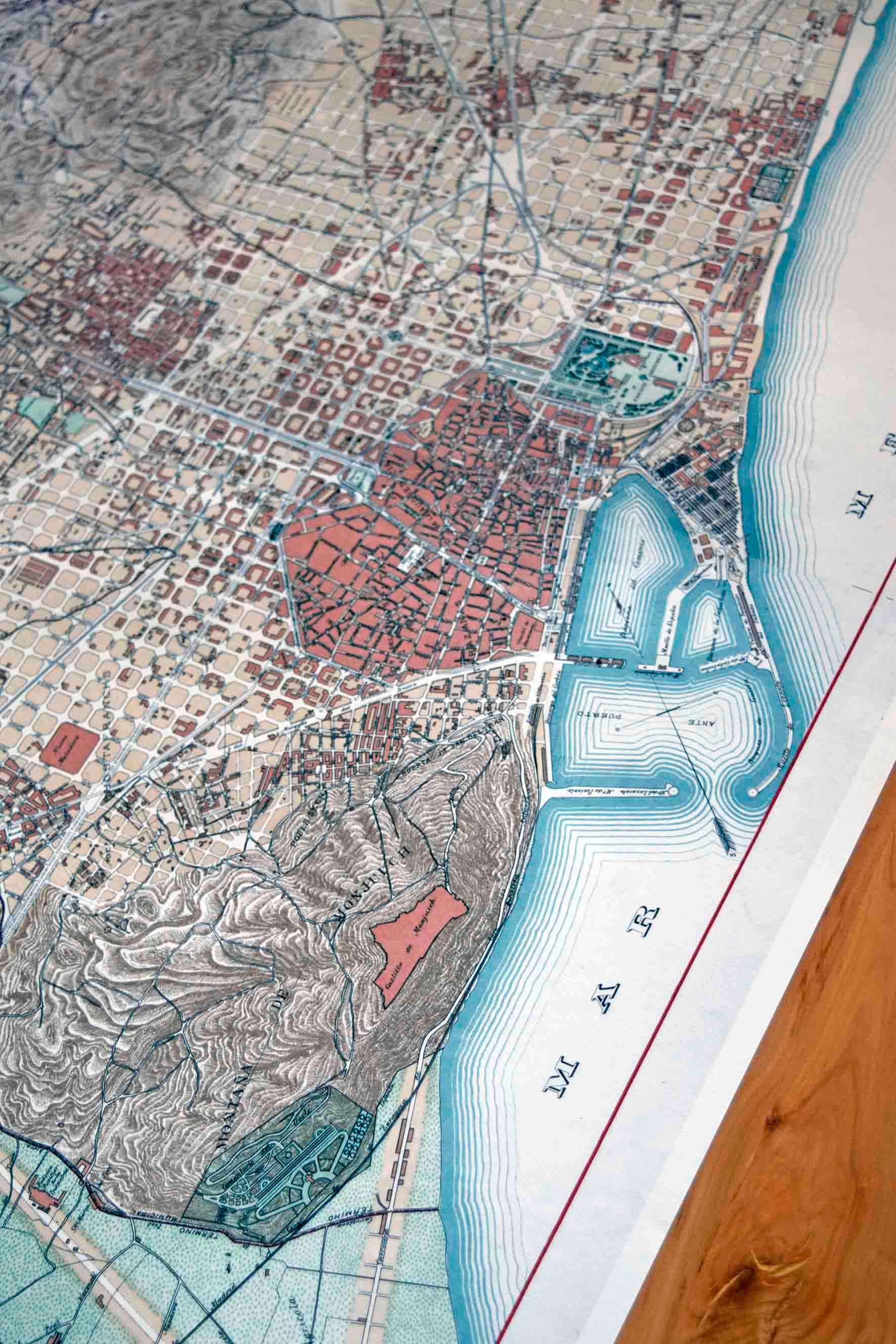 Mapa de Barcelona antiguo - Lámina - Mappin