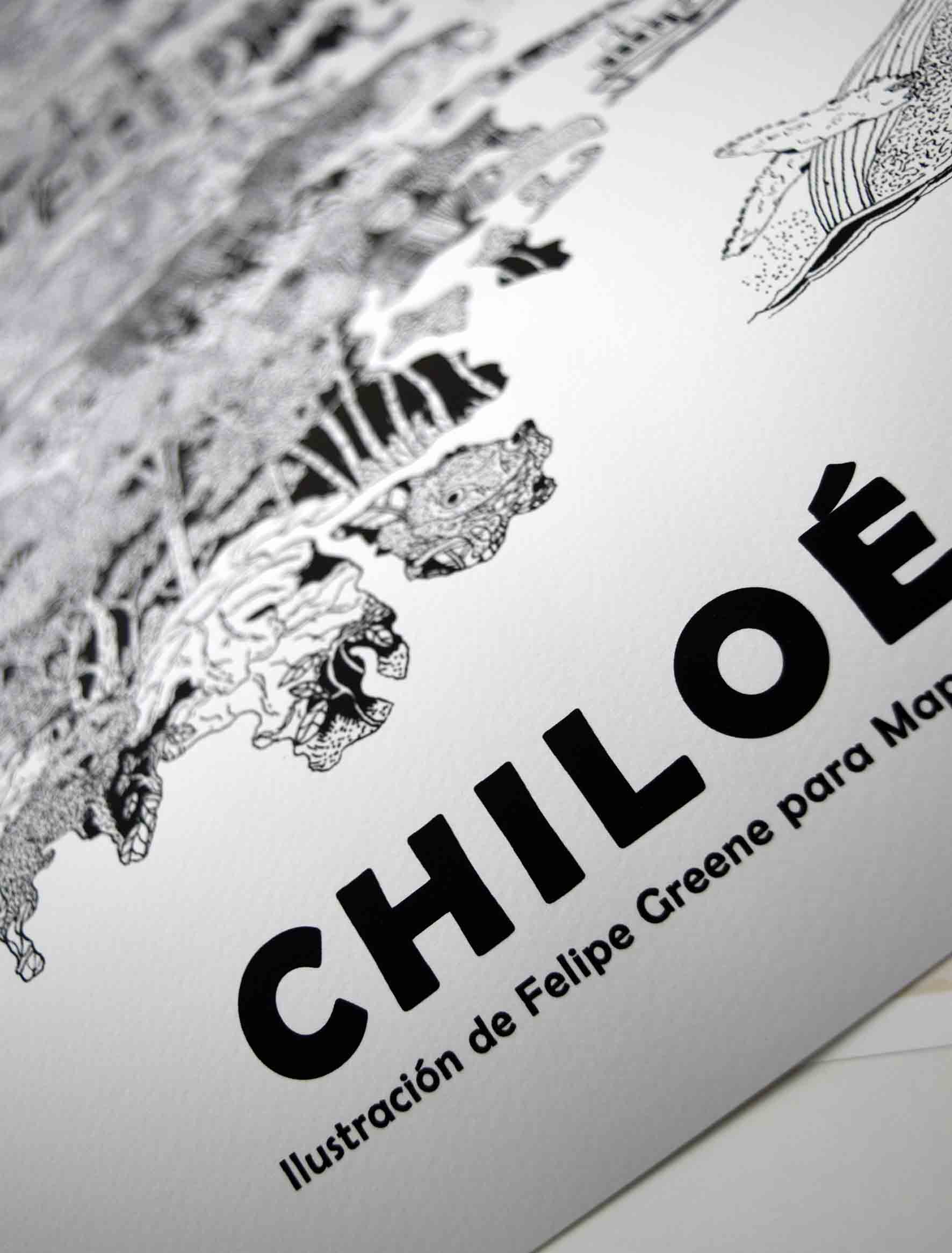 Mapa de Chiloé Ilustrado - Lámina