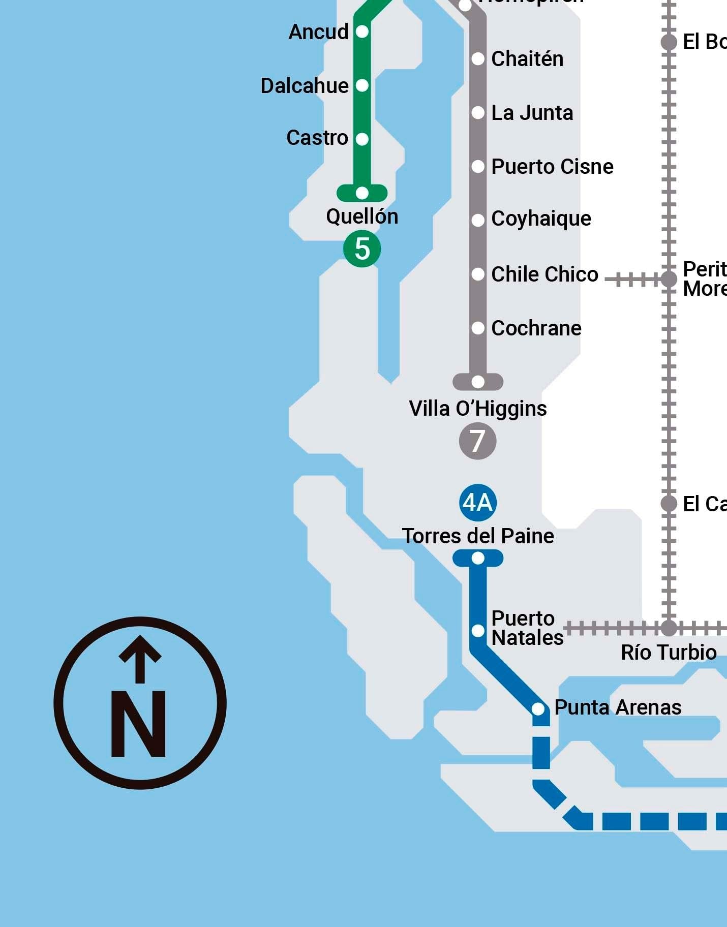 Mapa de Chile Metro - Enmarcado - Mappin