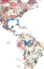 Mapa Bellezas del Mundo - Lámina - Mappin