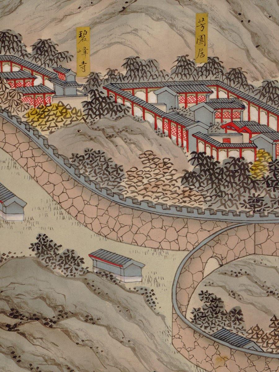 Mapa ilustrado del Palacio Rehe (Chengdé), China - Lámina - Mappin