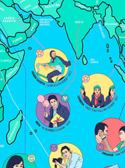 Mapa del Mundo en Películas - Lámina - Mappin
