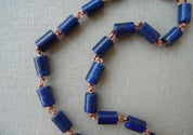 COLLAR COBRE LAPISLAZULI TUBO