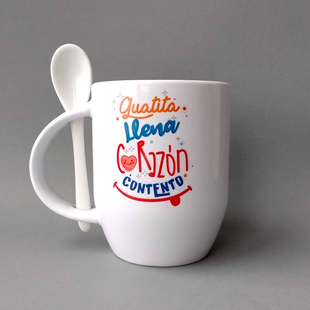 Tazón "Guatita llena corazón contento"